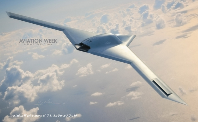 Conceptul dronei RQ-180 creat de Aviation Week &amp; Space Technology.