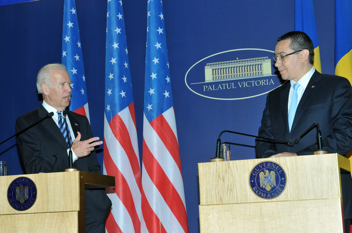 Joe Biden şi Victor Ponta la Palatul Victoria