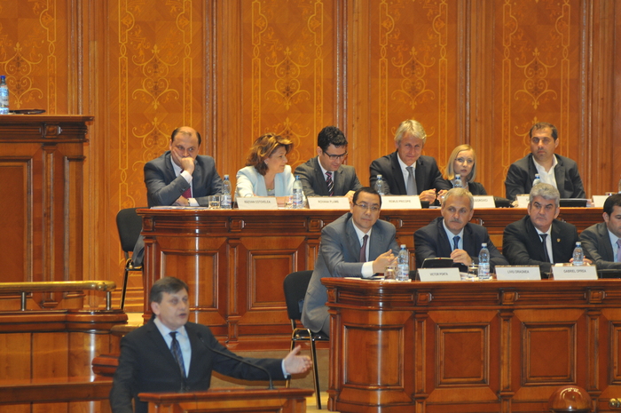 Depunerea şi votarea moţiunii de cenzură împotriva guvernului României
