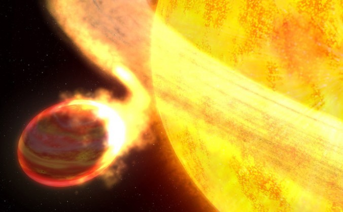 Cu o cantitate potrivită de smulgeri şi zvacniri, un gigant gazos poate forţa cu uşurinţă o planetă pietroasă să plonjeze într-o stea.