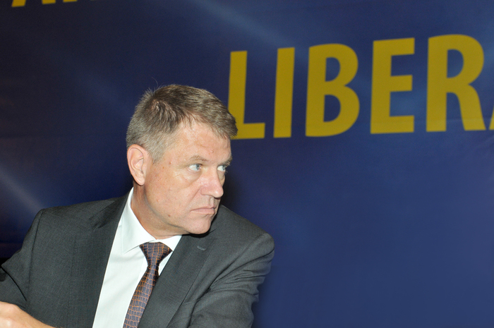 Congres Extraordinar al Partidului Naţional Liberal, 27 iunie 2014,  Palatul Parlamentului. În imagine,Klaus Iohannis (Epoch Times România)