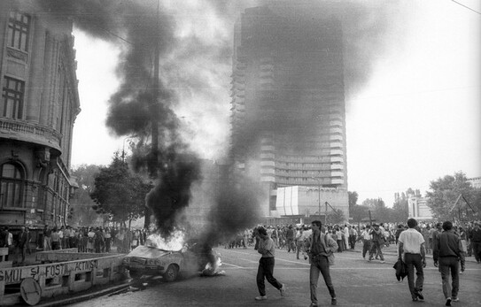 Mineri la mineriadă în Bucureşti (Epoch Times România)