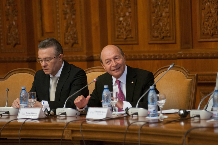 Traian Băsescu în Parlament, eveniment organizat de PMP, Statul de drept la 2 ani de la lovitura de stat din 2012