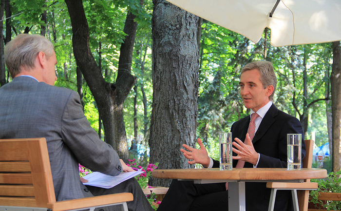 Prim-ministrul Iurie Leancă  într-un interviu oferit lui  Stephen Sackur, moderatorul emisiunii HARDtalk de la BBC World News.