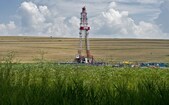 Sonda Chevron de explorare a gazelor de şist de la Pungeşti, 7 iulie 2014 (MIHAILESCU/AFP/Getty Images)