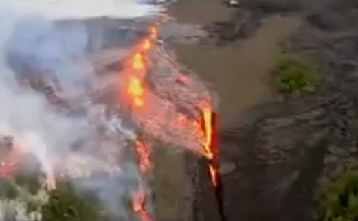Vulcanul Kilauea din Hawaii. (captură.)