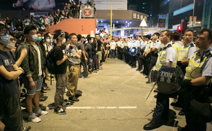 Proteste din Hong Kong. 17 octombrie 2014.