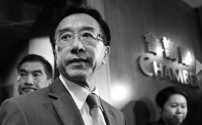 
James Tien, preşedintele Partidului Liberal din Hong Kong.
