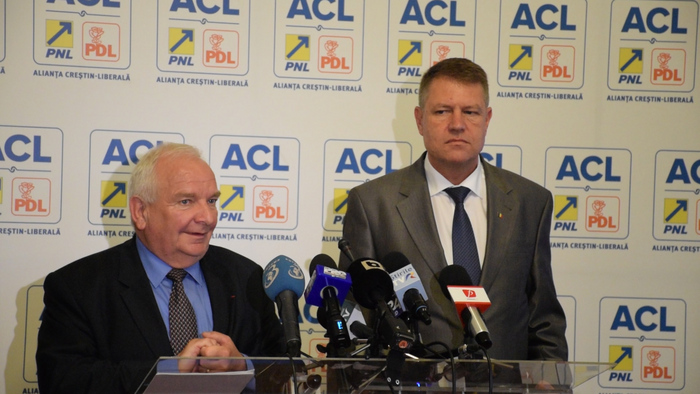 Klaus Iohannis, Joseph Daul, conferinţă de presă la sediul ACL, 11 noiembrie 2014