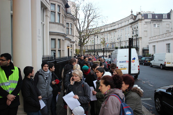 Coadă la vot în Londra, 16 noiembrie 2014