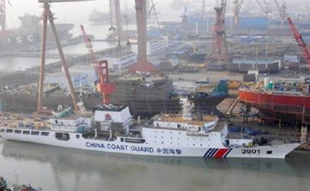 Noua navă Haijing 2901 a pazei de coastă a Chinei. (Captură Foto)