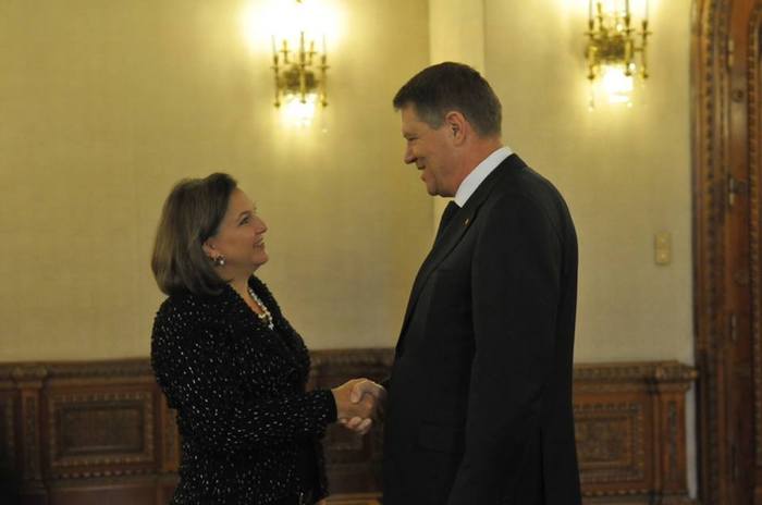 Adjunctul secretarului de stat al SUA pentru Europa si Eurasia, Victoria Nuland, la întrevederea cu preşedintele Klaus Iohannis.