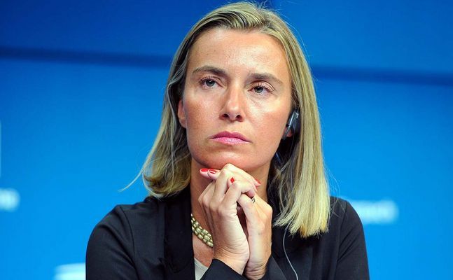 Şefa UE pentru politică externă, Federica Mogherini. (Captură Foto)