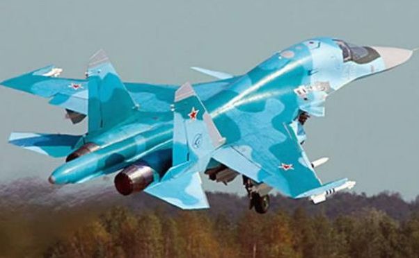
Un avion de luptă rusesc Su-34.