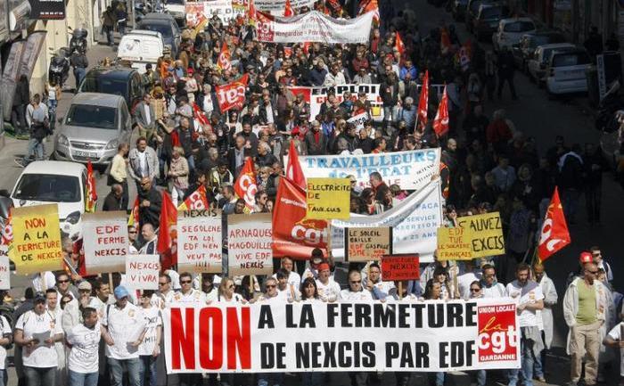 Proteste de amploare în Marseille, Franţa, 9 aprilie 2015