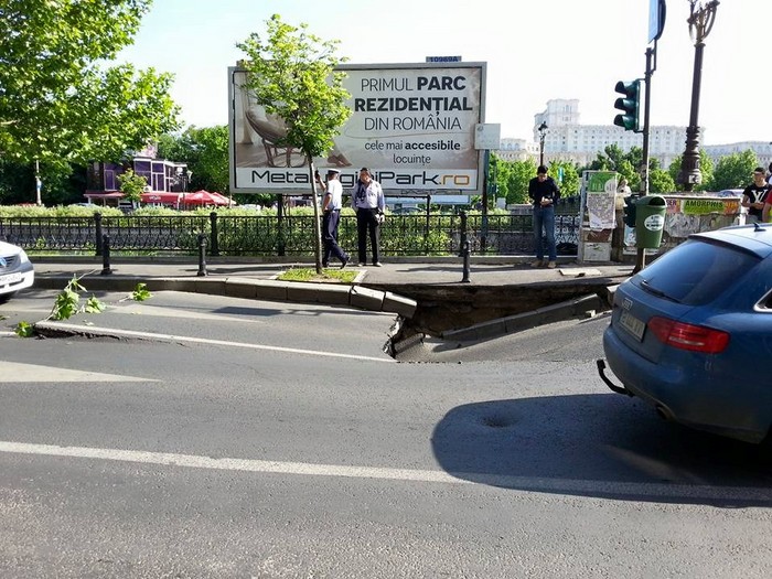 Supătură în Podul Izor din Bucureşti, 19 mai 2015.