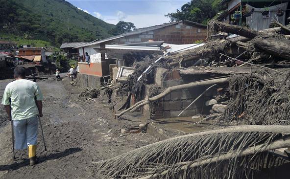 Municipalitatea Salgar din Columbia a fost lovită de o masivă alunecare de teren în 18 mai 2015.