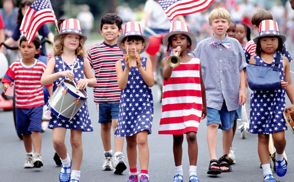 Copii sărbătoresc Ziua Independenţei în SUA, 4 iulie 2015.