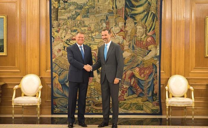 Klaus Iohannis şi regele Felipe al VI-lea (facebook.com/Klaus Iohannis)