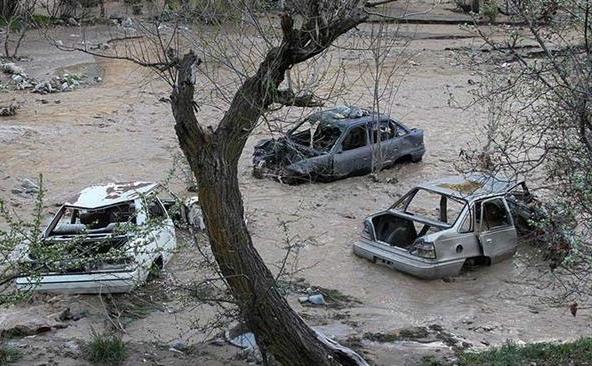 Inundaţii neaşteptate au lovit şoseaua Chalous din nordul Iranului, 19 iulie 2015.