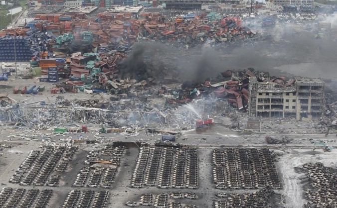 Dezastru în Tianjin 14 august  2015. 