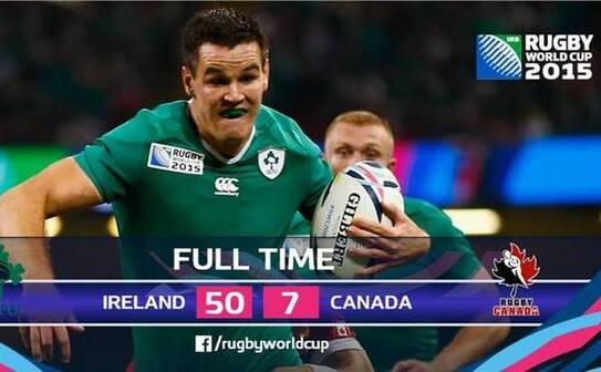 Irlanda - Canada 50-7, la Cupa Mondială de rugby ediţia 2015 (Rugby World Cup/facebook)