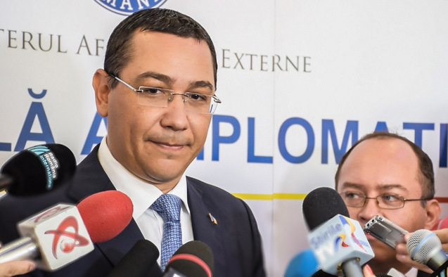 Victor Ponta şi Bogdan Aurescu la Reuniunea Anuală a Diplomaţiei Române, 2 septembrie 2015