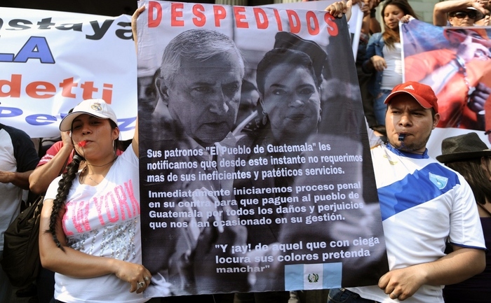 Demonstraţii împotriva preşedintelui guatemalean Otto Perez Molina şi a vicepreşedintelui Roxana Baldetti, 25 august 2015