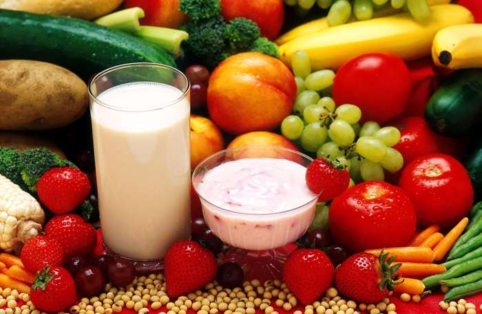 Dieta bazată pe lactate, fructe şi legume