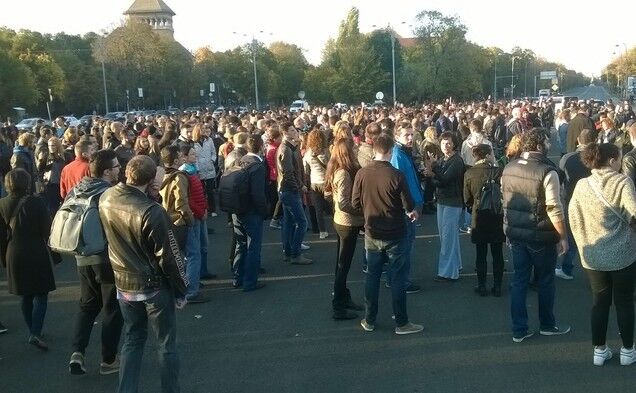 Protest împotriva lui Gabriel Oprea (Epoch Times România)