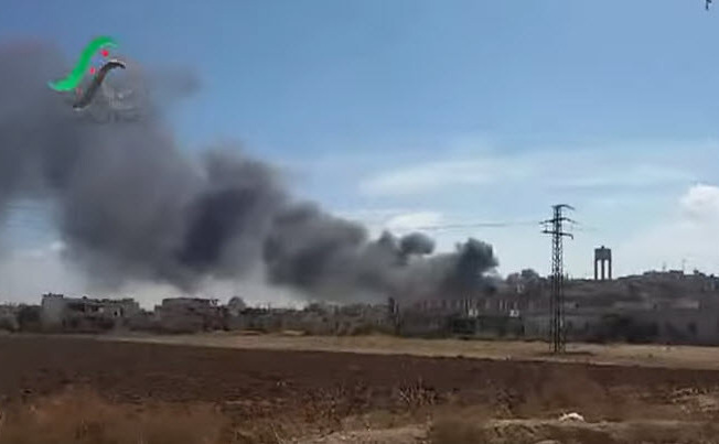 Rusia începe bombardamentele în Homs, 30 septembrie 2015 (Captură Youtube)