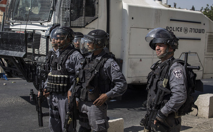 Forţe israeliene de poliţie în Ierusalim, 16 octombrie 2015 (Ilia Yefimovich/Getty Images)