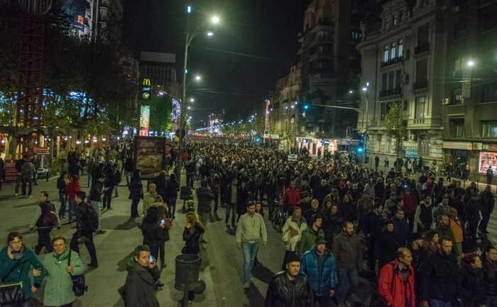 Protest de amploare în Bucureşti în urma tragediei de la Colectiv, 03 noiembrie 2015 (Eugen Horoiu/Epoch Times)