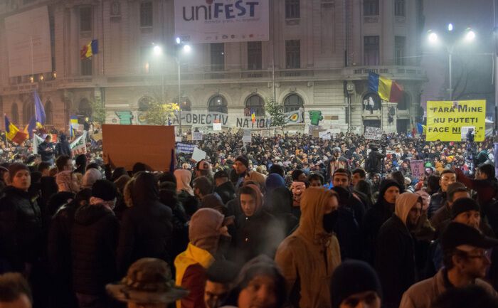 Românii ies din nou în stradă împotriva Sistemului. (Eugen Horoiu / Epoch Times România)