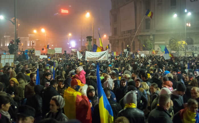 Românii ies din nou în stradă împotriva Sistemului. (Eugen Horoiu / Epoch Times România)