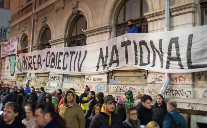 Românii ies din nou în stradă împotriva Sistemului. (Eugen Horoiu / Epoch Times România)