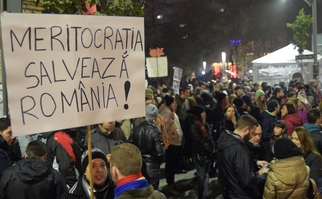 Românii ies din nou în stradă împotriva Sistemului. (Eugen Horoiu / Epoch Times România)