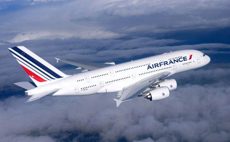 Avion al companiei aeriene franceze Air France. (Captură Foto)