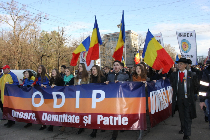 Marş unionist la Chişinău de 1 Decembrie