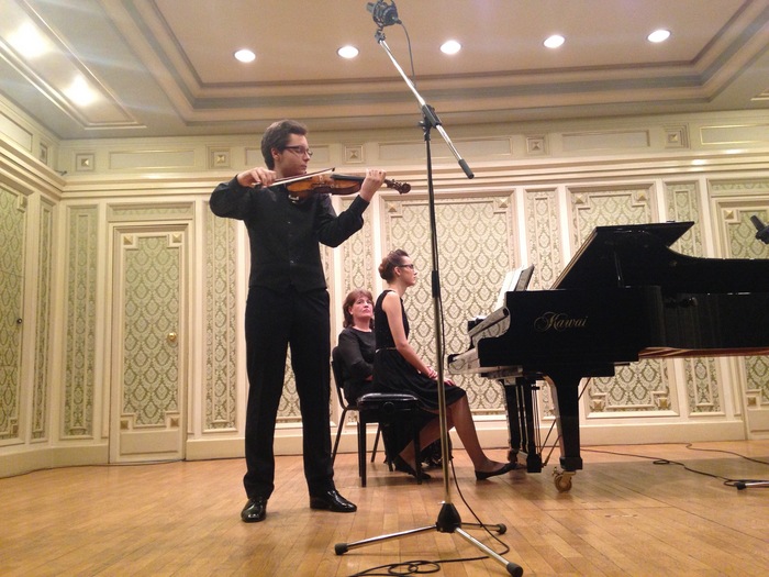 Ştefan Şimonca Opriţă (vioară) si Adela Irina Lorincz (pian)