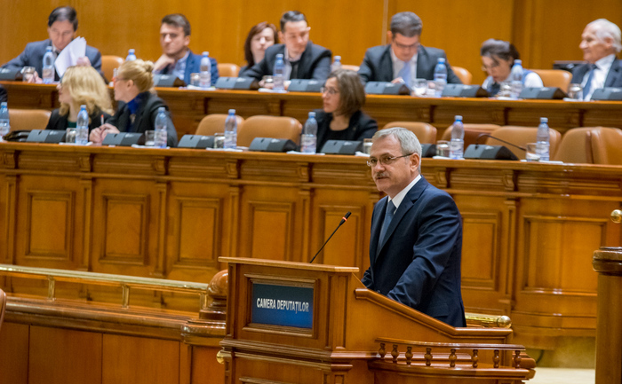 Liviu Dragnea in plenul Camerei Deputatilor (Eugen Horoiu/Epoch Times)