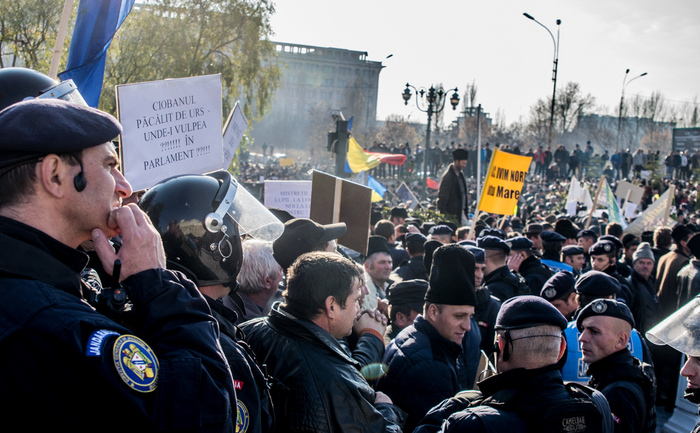 Protestul ciobanilor din faţa Parlamentului (Eugen Horoiu / Epoch Times România)