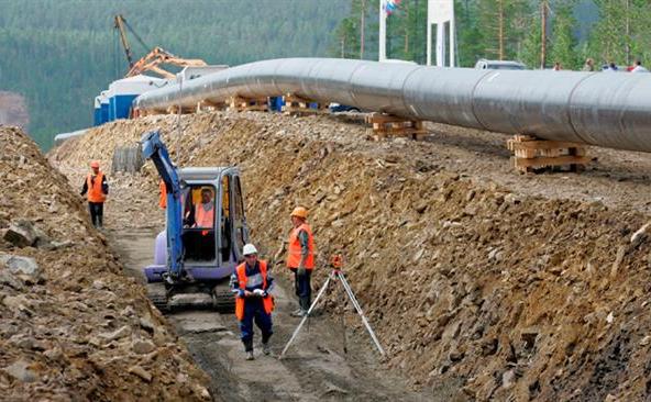 Activităţi de construcţie la gazoductul rusescPuterea Siberiei.