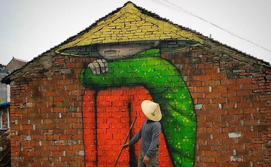 Pictura murală realizată de Julien Malland, alias Seth Globepainter (Facebook)