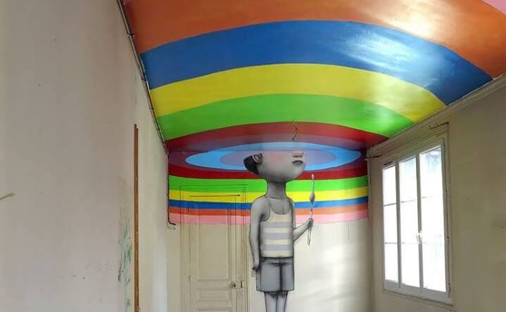 Pictura murală realizată de Julien Malland, alias Seth Globepainter (Facebook)