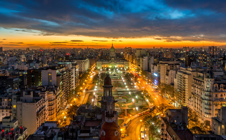 Capitala argentiniană Buenos Aires.