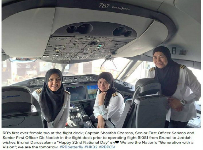 Roayl Brunei Airlines a prezentat primele femei piloţi