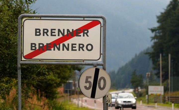 Pasul Brenner, la graniţa dintre Italia şi Austria.