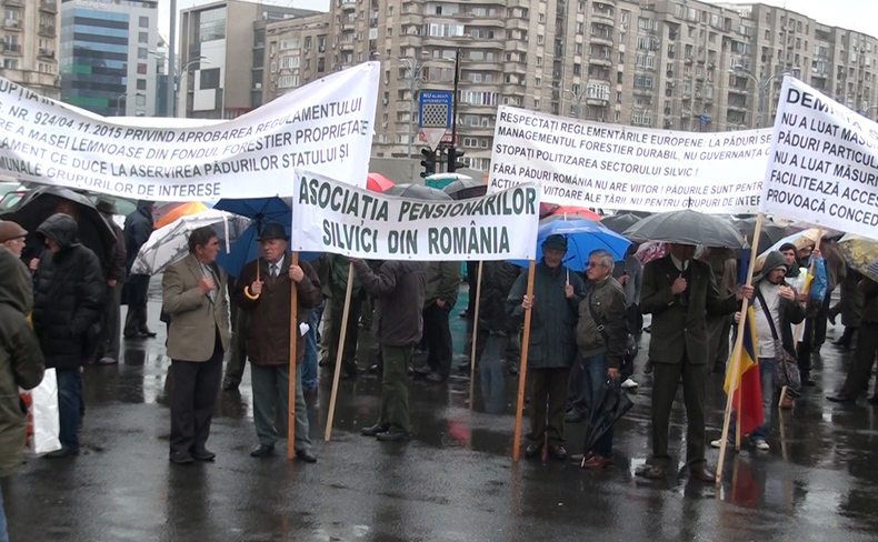 Protestul Silvicultorilor in faţa Guvernului (Epoch Times Romania)