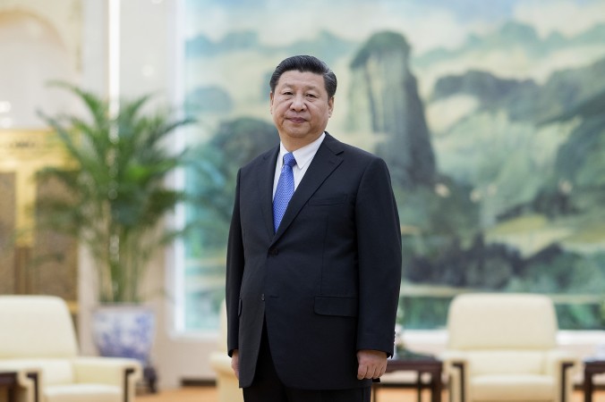 Liderul Partidului Comunist Chinez Xi Jinping în Sala Mare a Poporului din Beijing, la 25 martie 2016